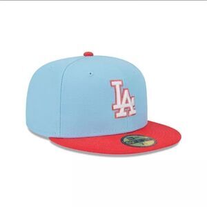 Los Angeles Dodgers New Era 2Tone Color Pack 59FIFTY Fitted Hat~ Blue/Fuchsia
